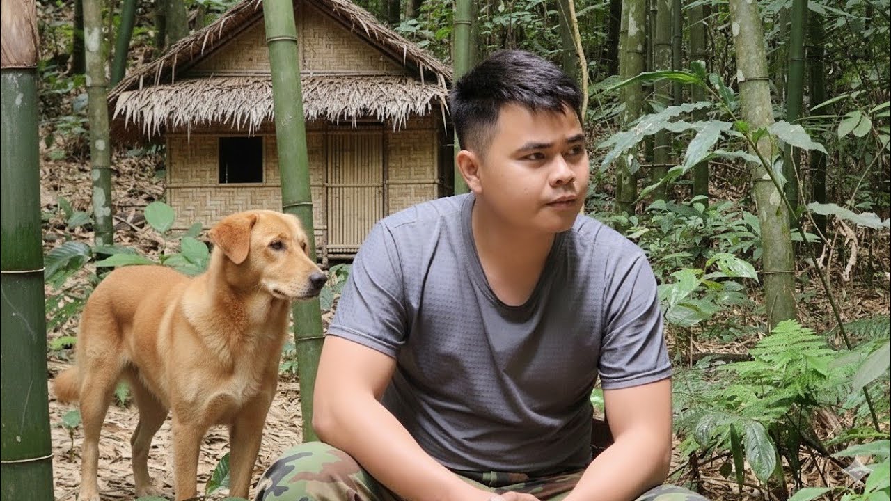 7 дней строительства новой жизни в лесу, установка ловушек и добыча пищи