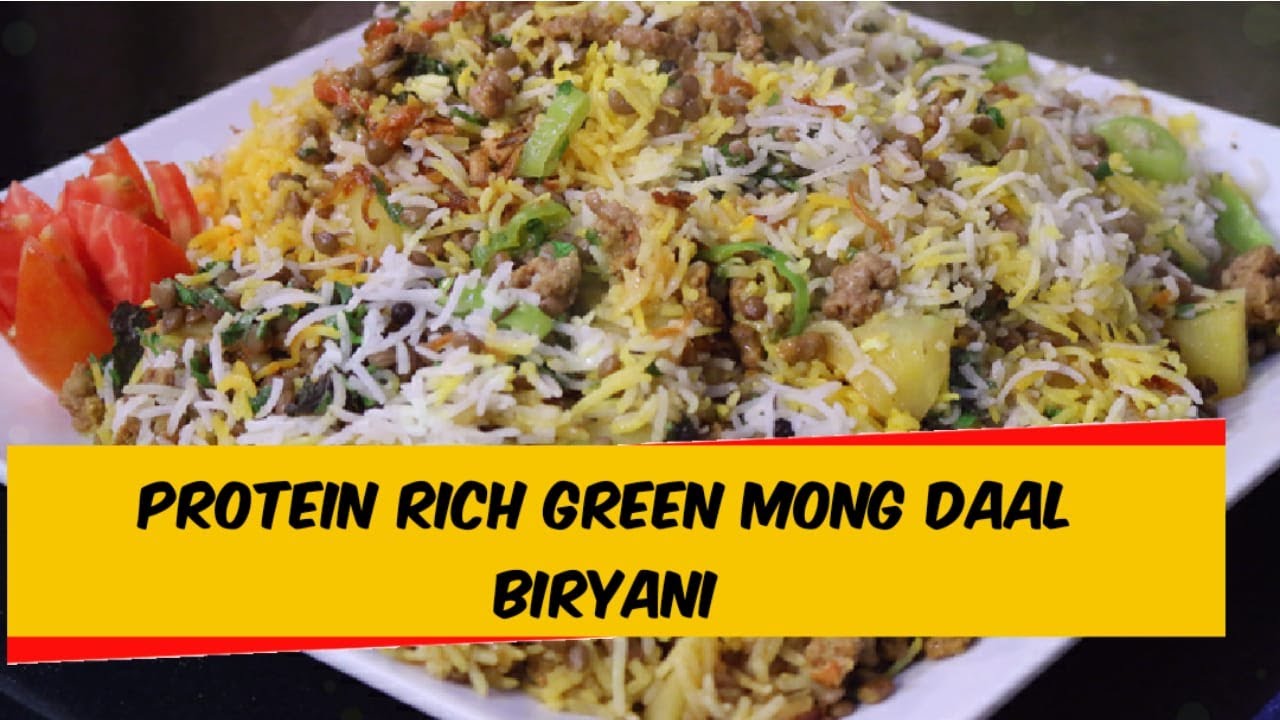 Moong Dal Biryani Recipe | Green Moong Dal Rice Recipe | Quick & Easy recipe |