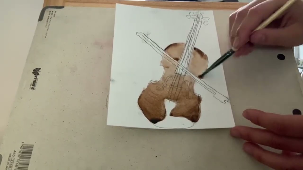 How to paint a violin