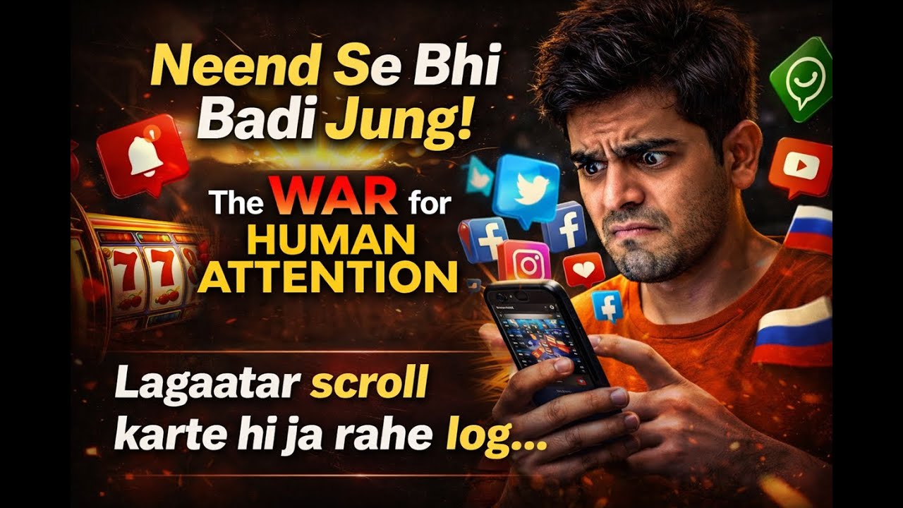 Neend Se Bhi Badi Jung 💀📱 | Attention Ka Game Kaun Jeet Raha Hai? #socialmedia #india #facts