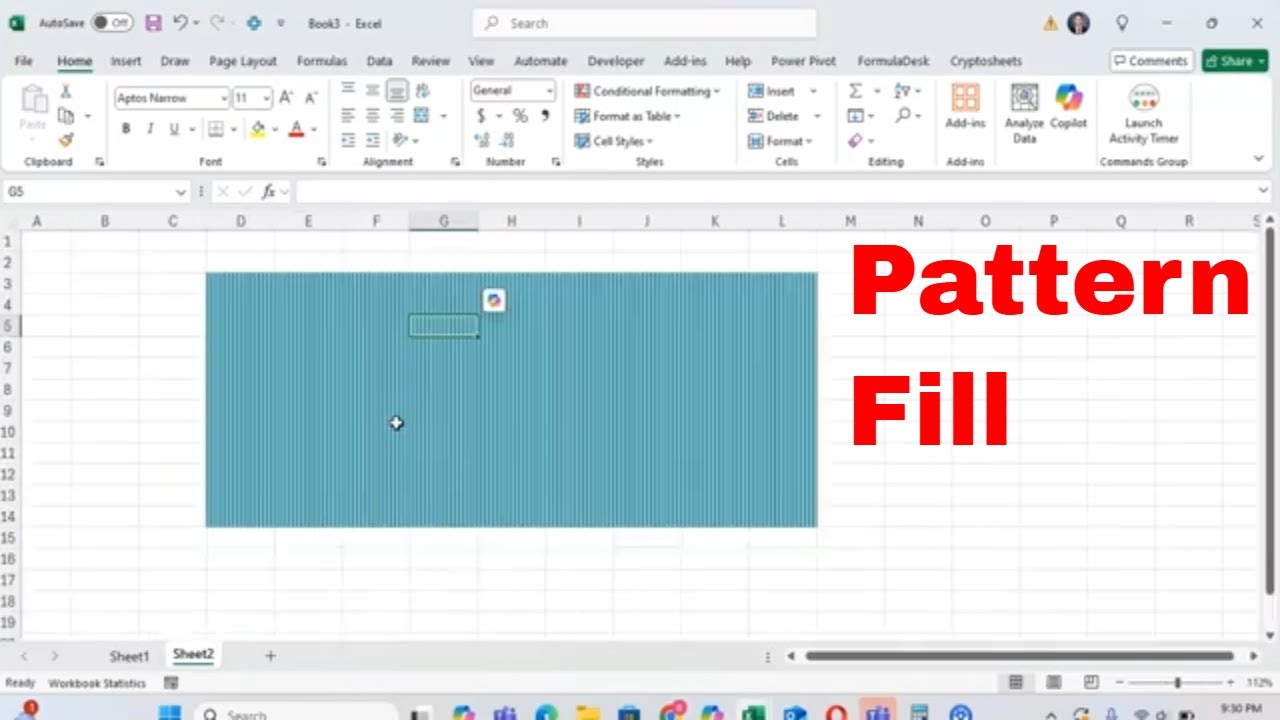 How to Use Conditional Formatting to Apply a Pattern Fill to Cells in Excel With Ease! #msexcel #wow