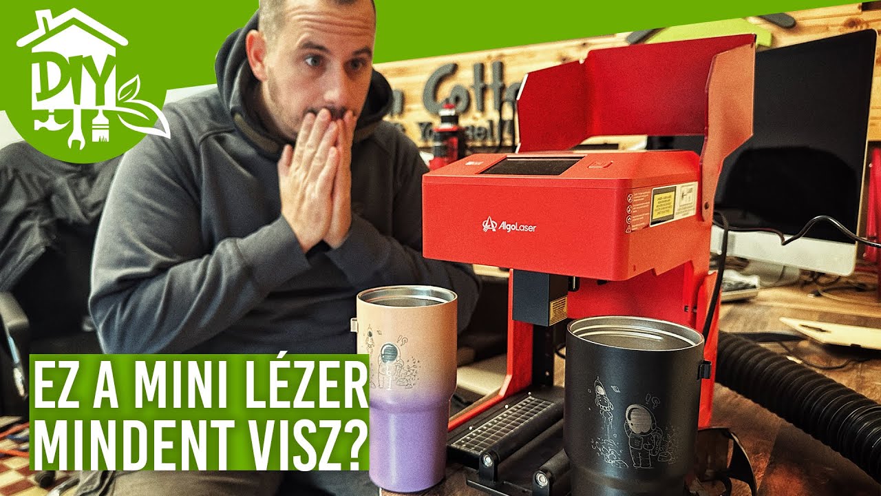 Ez a mini lézer mindent visz? Algolaser Pixi + forgatómotor teszt | Green Cottage DIY