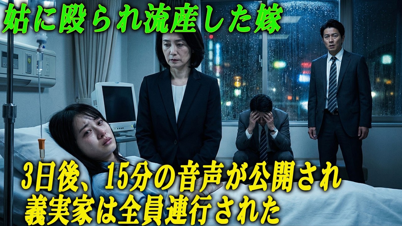 姑の暴行でお腹の子を失った私に「被害者ぶるな」と嘲笑した義家族。だが3日後、公開された“15分間の録音”がすべてを覆し、警察が突入――その場で義実家全員が連行される前代未聞の事態に