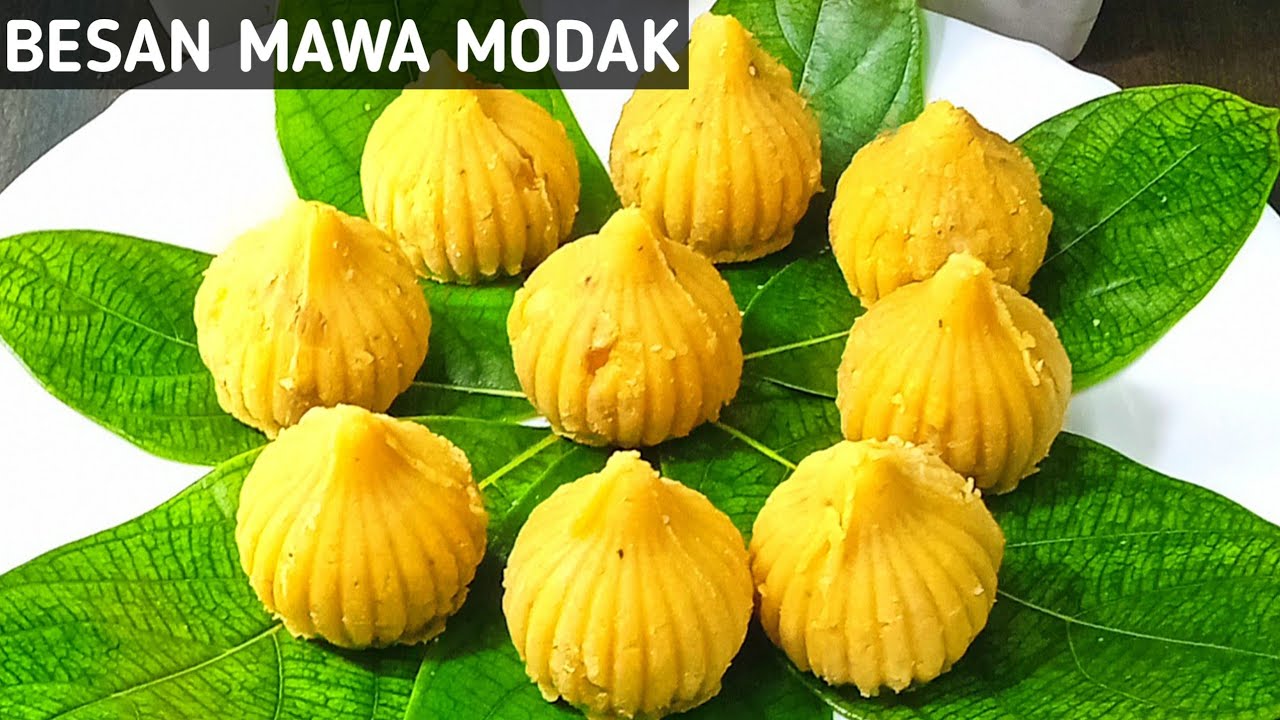 Besan Ke Modak Recipe | Mawa Ke Modak | Besan Modak | How to make Beasn Mawa Modak |