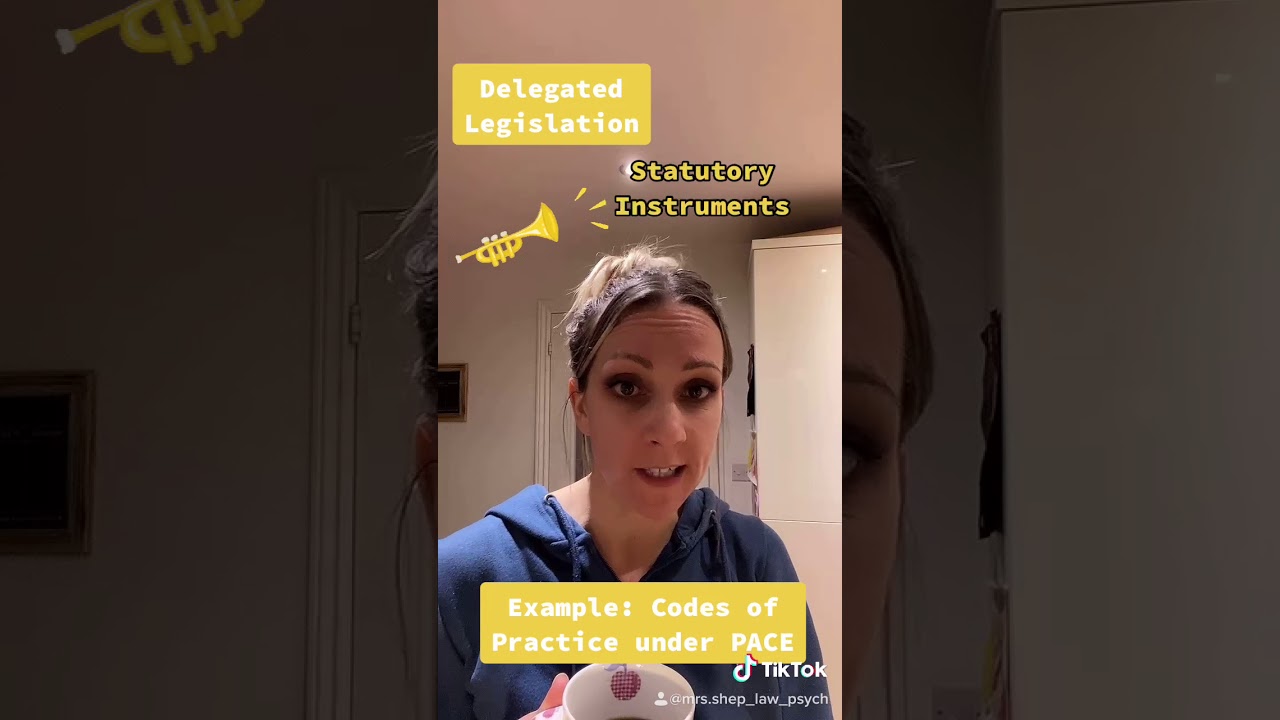 Statutory Instruments - Types of Delegated Legislation -  - AQA Law