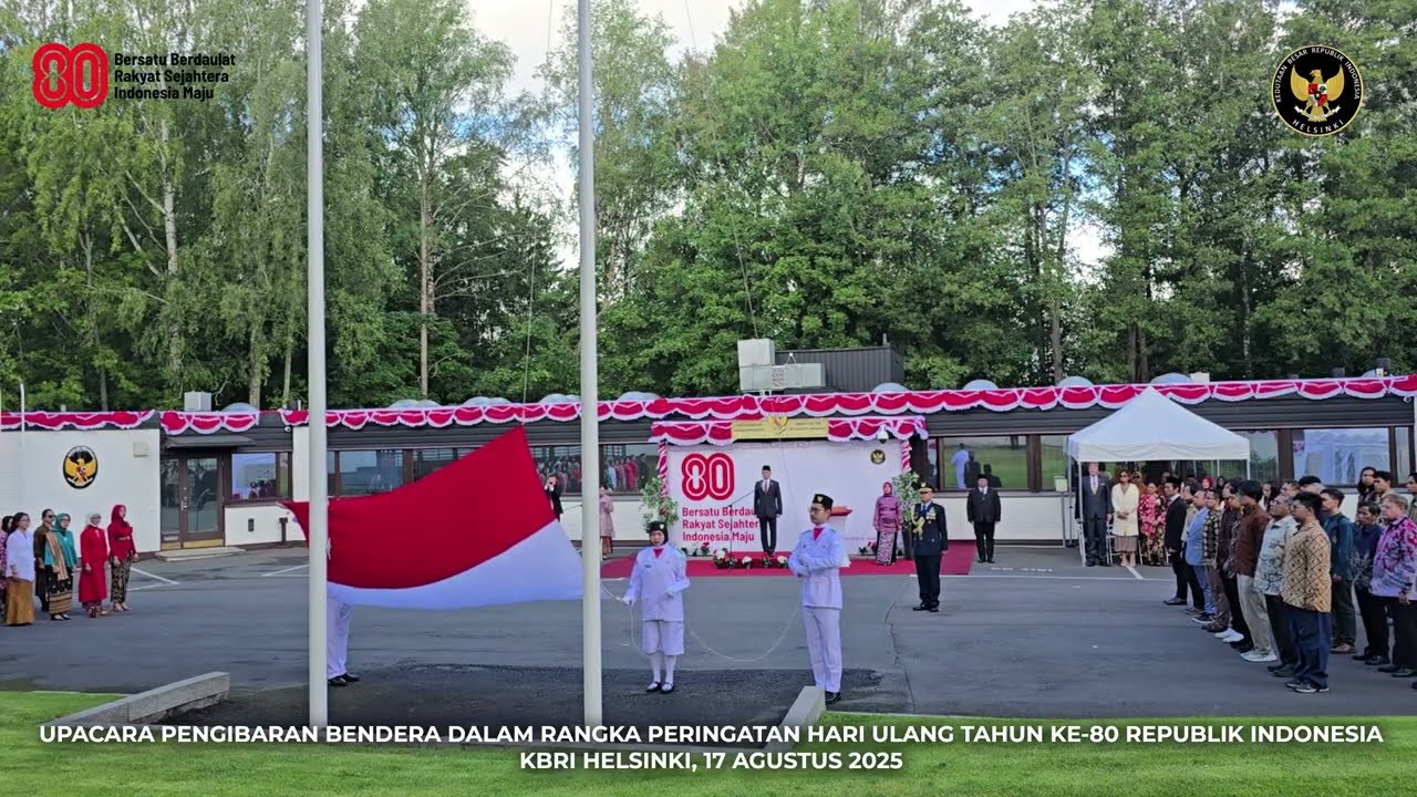 UPACARA PERINGATAN HUT KE-80 KEMERDEKAAN RI DI KBRI HELSINKI, 17 AGUSTUS 2025