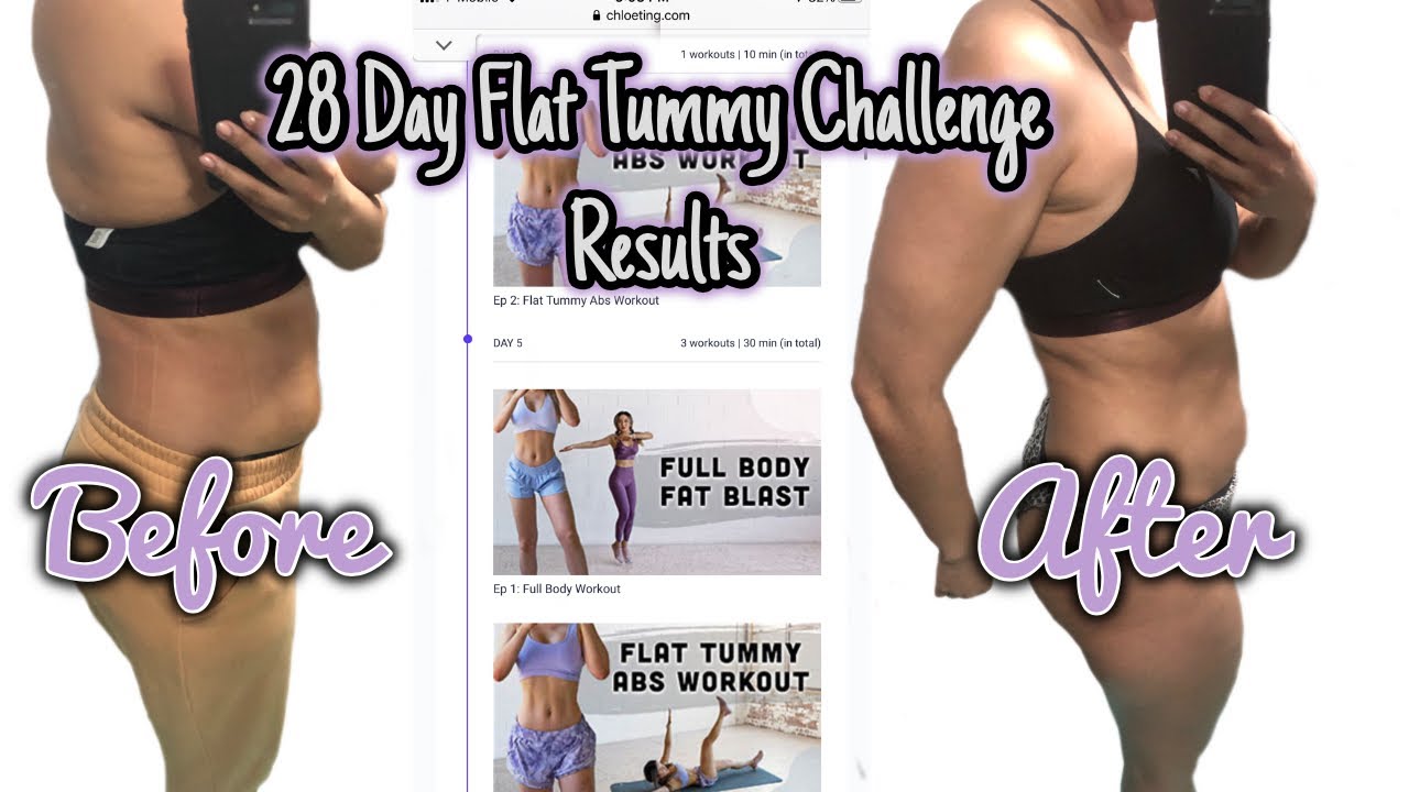 I tried Chloe Ting's 28 Day Flat Tummy Challenge w/ RESULTS!!! | Ti's Tuts
