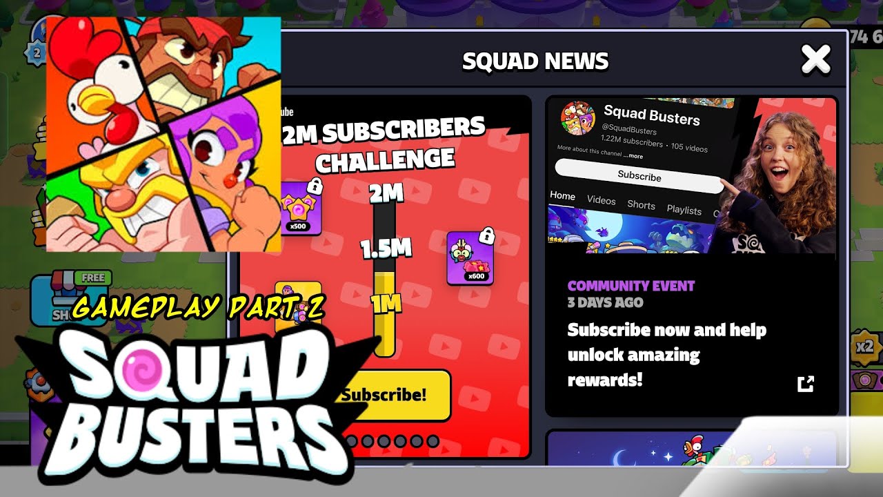 Squad Busters Gameplay Part 2. Getting free stuffs 😊