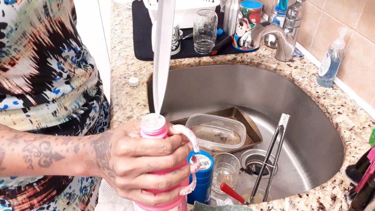 Washing dishes LONG nails