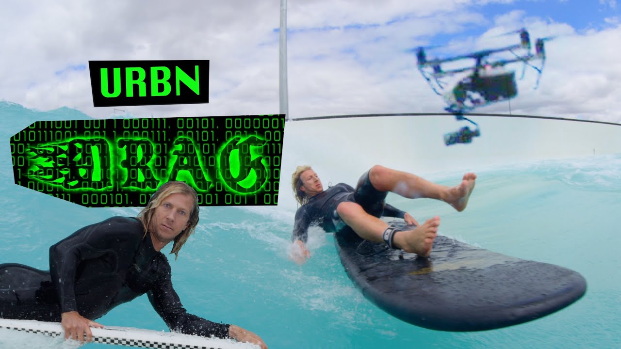 Chippa Wilson, Noa Deane, Harry Bryant, Creed McTaggart and the Drag team hits URBNSURF wave pool