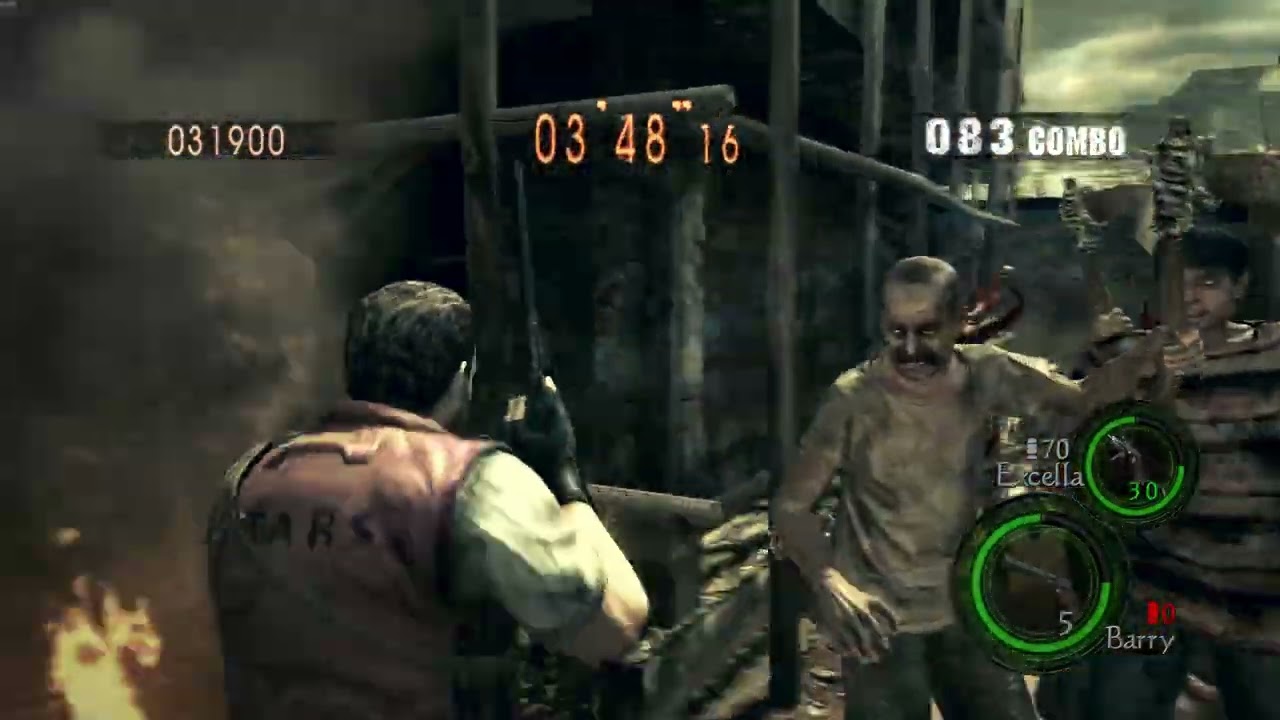 Resident Evil 5 (PC) The Mercenaries Public Assembly Barry&Excella 648k