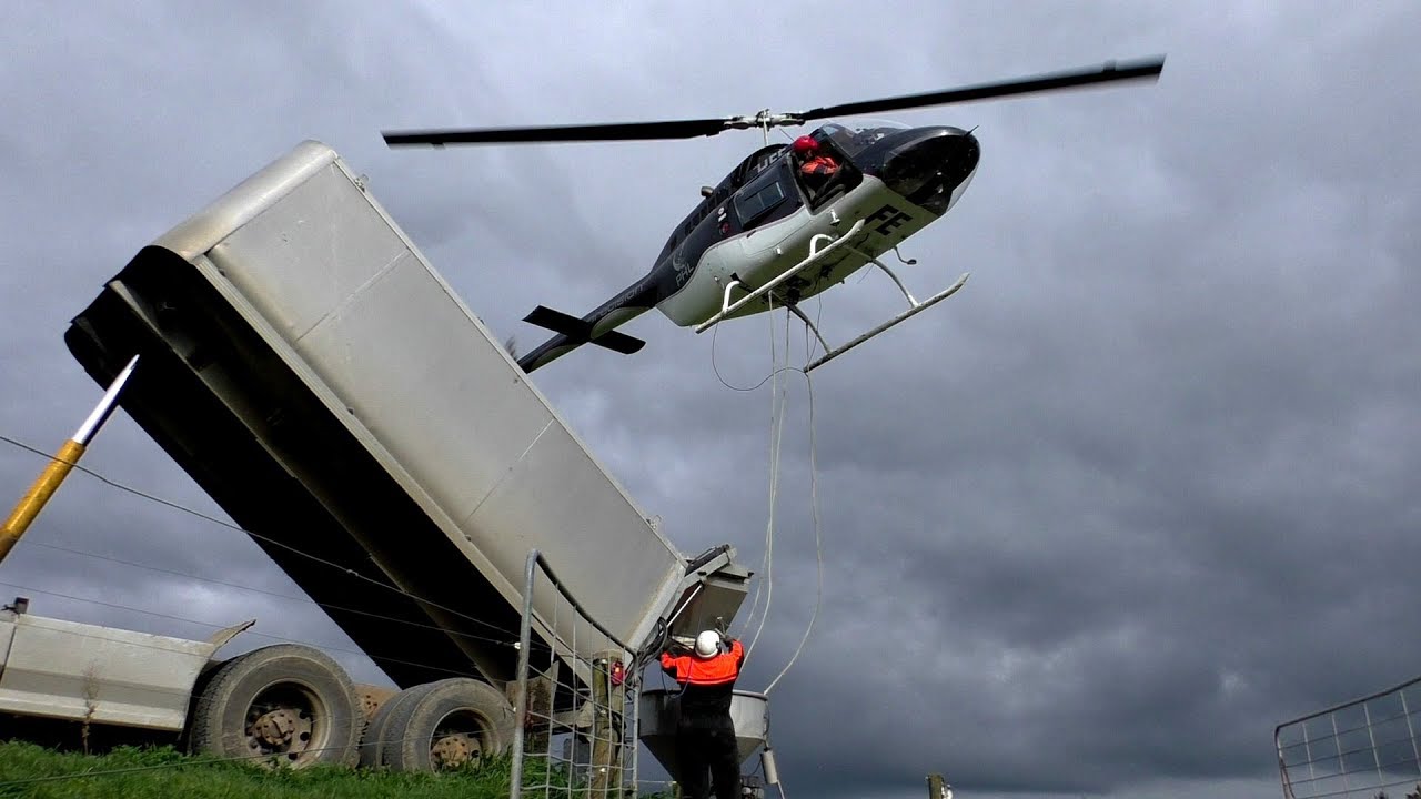 Helicopter aerial top-dressing