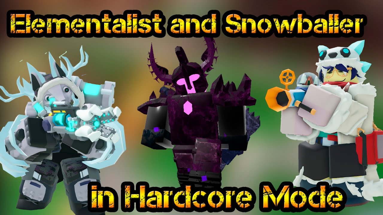 Elementalist and Snowballer 2 New Towers in Hardcore Mode Roblox Tower Defense Simulator