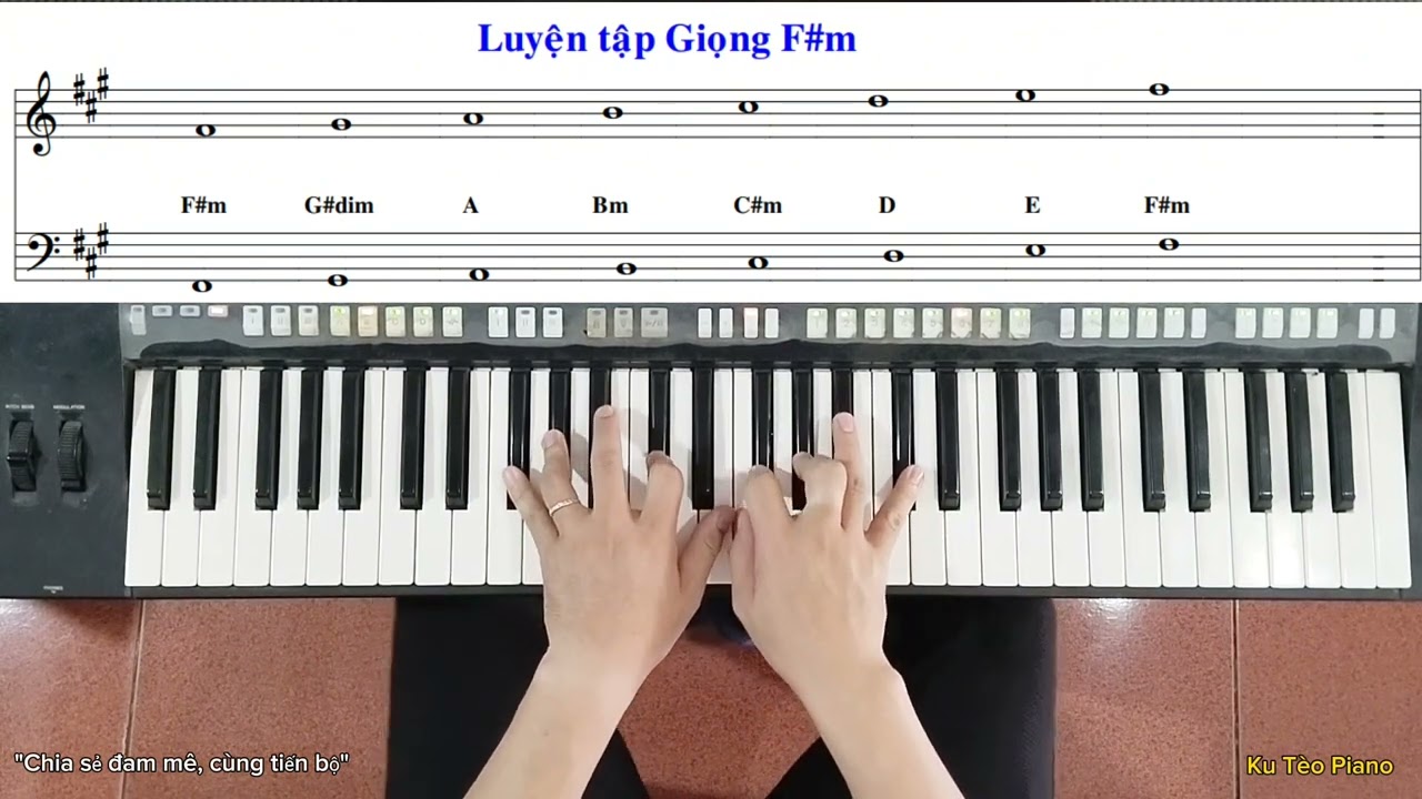 Hướng dẫn làm quen TẬP ĐÀN ở TONE GIỌNG có 3 dấu THĂNG | Ku Tèo Piano.