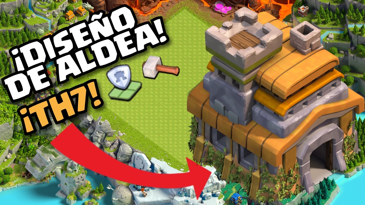 ⚒️ ¡EL MEJOR DISEÑO DE ALDEA PARA MEJORAR TU BASE DE TH7! AYUNTAMIENTO 7 CLASH OF CLANS