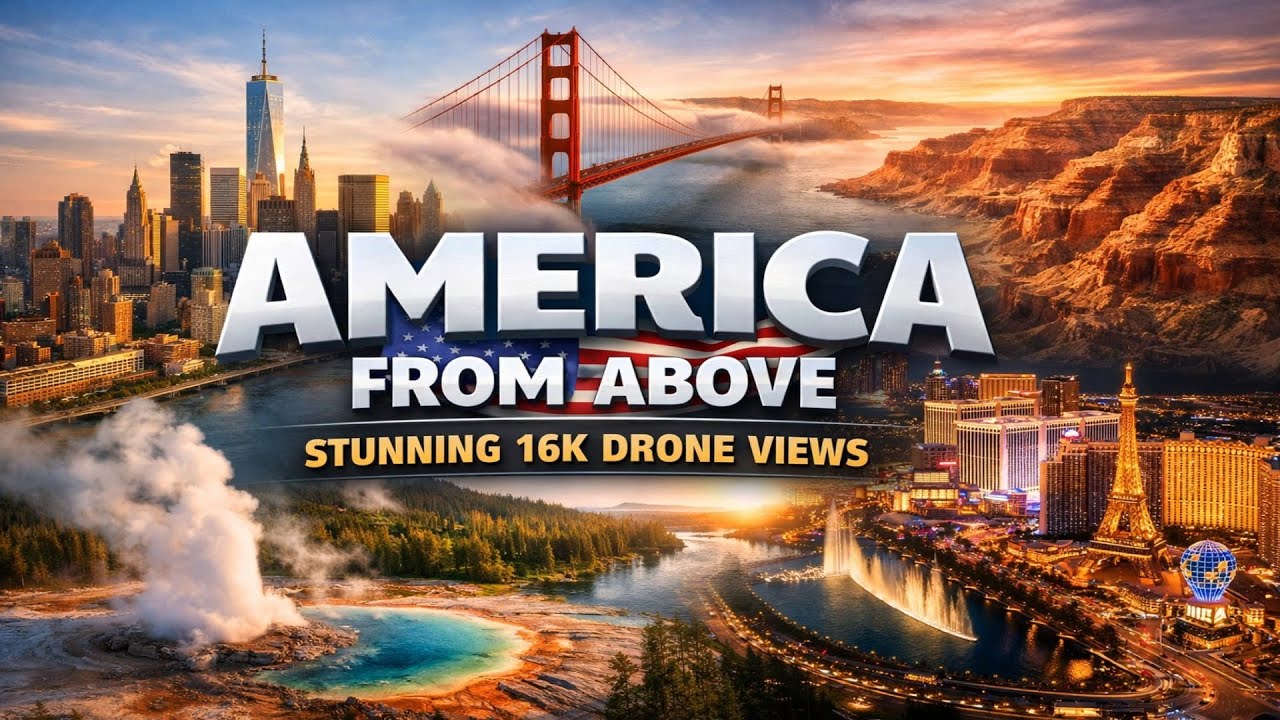 America From Above 🇺🇸 | Iconic Places in Stunning 16K Drone Views l Beauty of US with Relaxing Music