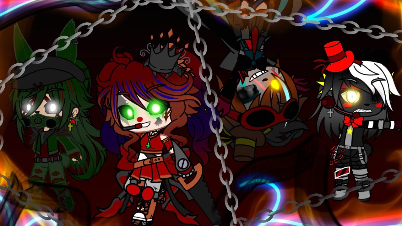 William, Ft Freddy, Liz, and Charlie stuck in their Scrap forms // gacha club (fnaf)