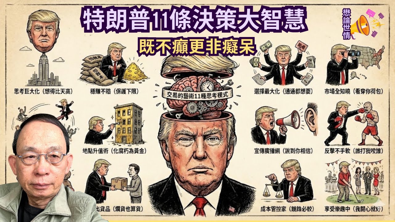 非一般總統特朗普 11條決策準則讓美國再次偉大｜41歲著有交易的藝術一書 凝聚治國理念底層邏輯［懋論世情 EP30］#MAGA #交易的藝術 #決策準則 #往大處想 #了解市場 #重視推廣 #善用槓桿