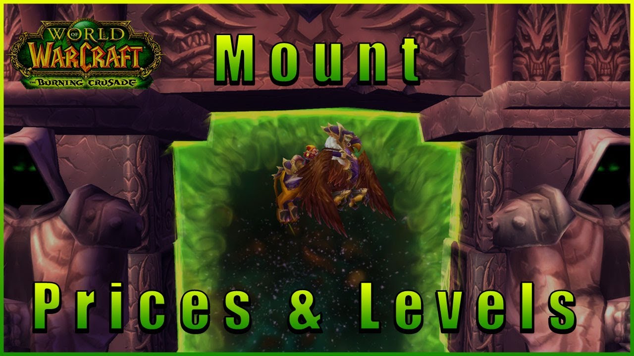 Mount level requirements and cost in Burning Crusade Classic - TBC Riding Skill