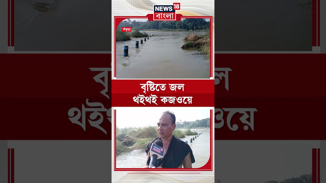 ফুঁসছে Bankura-র একাধিক নদী,  দ্বারকেশ্বরের জলে ডুবেছে মিনাপুর কজওয়ে #shorts