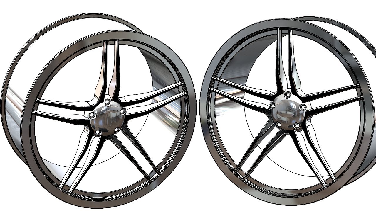 Tutorial #036 SolidWorks: wheel rim 3