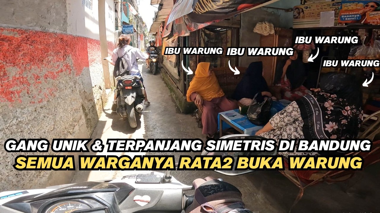 Gang TerUnik & Terpanjang  Di Kota Bandung Uniknya Warga Yg Ada di Sini Rata2 Buka Warung Semua😮