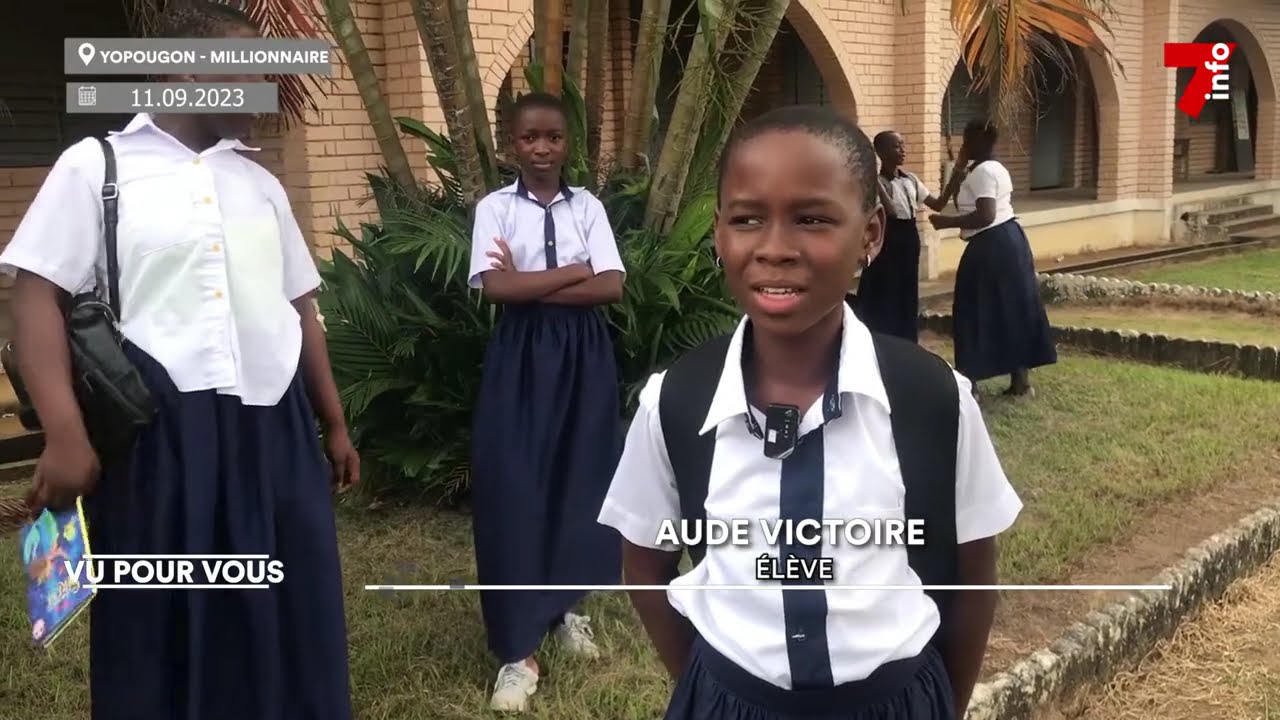 Ambiance du premier jour d'école au lycée Jeunes filles de Yopougon