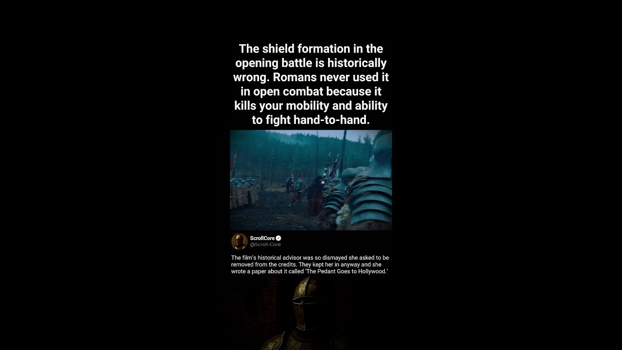 The opening battle formation is completely wrong. | Gladiator (2000)