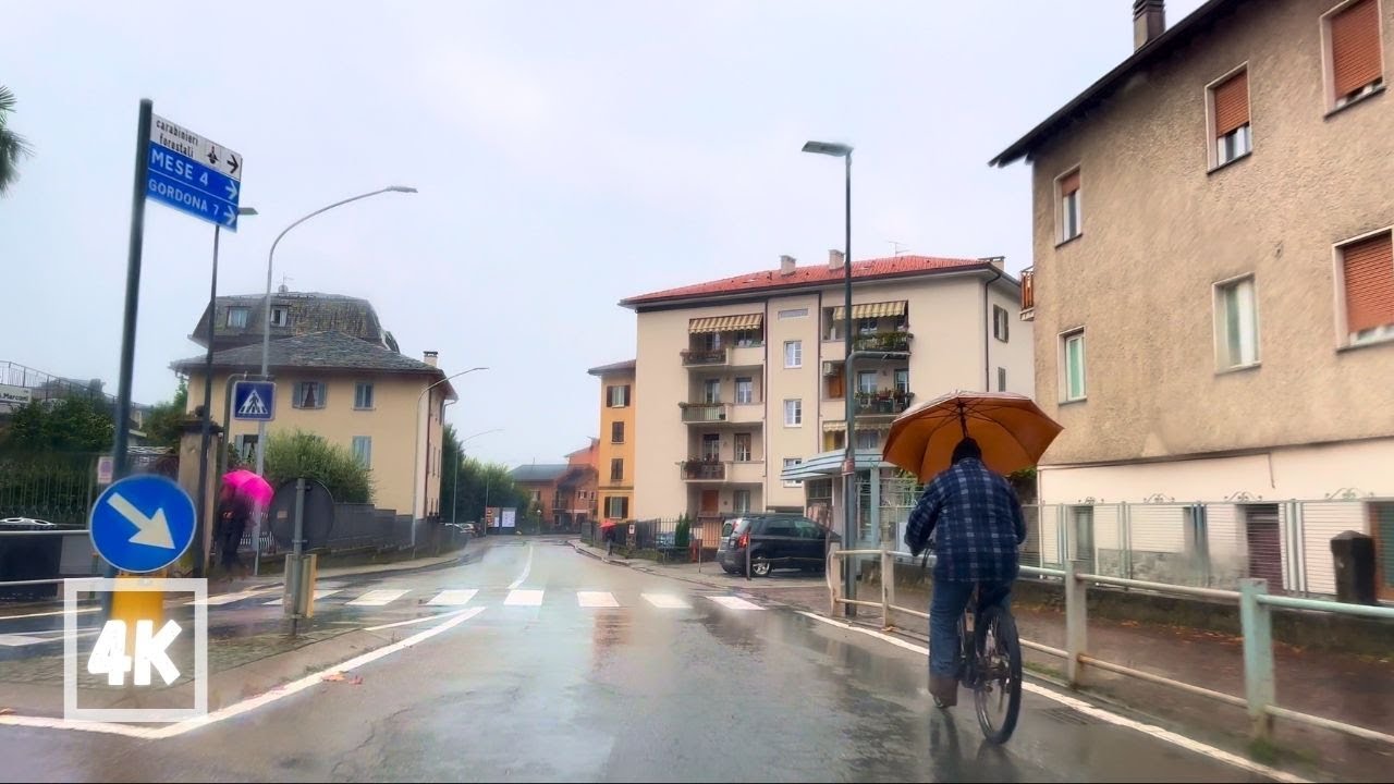 Rainy Day Drive in the Italian Alps: Chiavenna to Andalo (4K Relaxing POV)