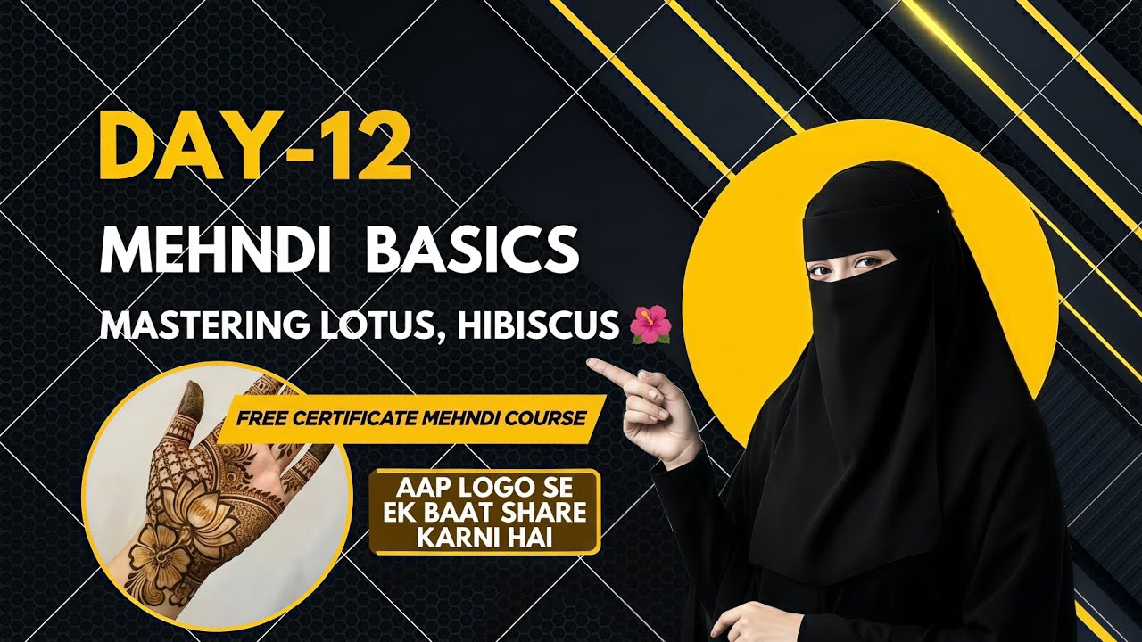 Free Online Mehndi Course with Certificate Day 12 (2026)
