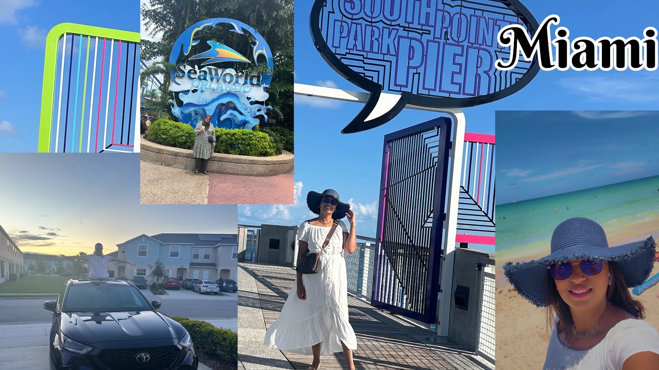 السفر إلى فلوريدا الجزء الثاني🌊 مشينا لشاطيء ميامي🏖️و seaWorld كانت تجربة هائلة