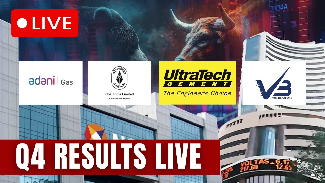 Q4 Results LIVE: Adani Total Gas, Coal India, UltraTech Cement, Varun Beverages | Q4 Analysis LIVE