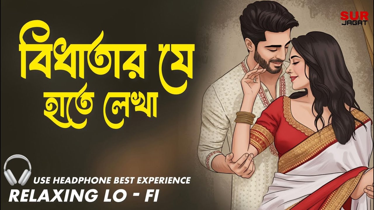 বিধাতার যে হাতে লেখা | Bidhataar Je Haathe Lekha | Bangla Sad | Bengali Lofi Song