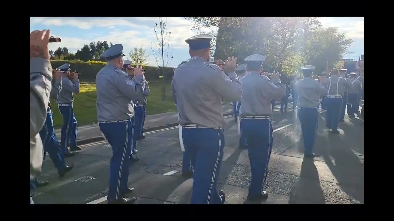 Clyde valley flute band Larne on parade before their annual parade on 27/4/24