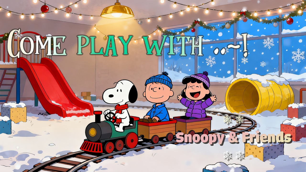Snowy Playroom with Snoopy, Charlie Brown & Lucy Calm / Lofi for Relax & Focus