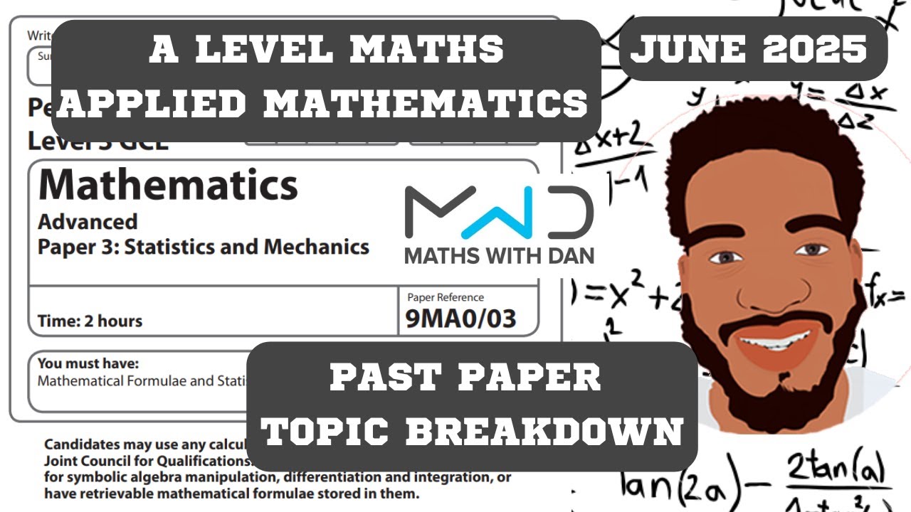 Edexcel A Level Maths | Past Paper Topic Breakdown | Applied | Statistics and Mechanics | June 2025