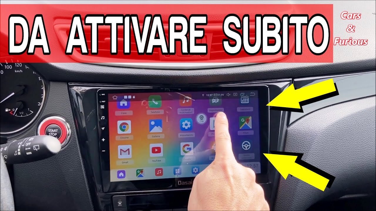 Nissan Qashqai Radio Cartablet Dasaita Impostazioni da Attivare Subito, Batteria, Camere
