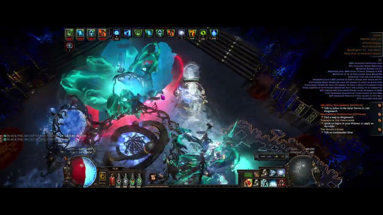 Path of Exile 3.29 Allflame, Uber Cortex Winter Orb Elementalist