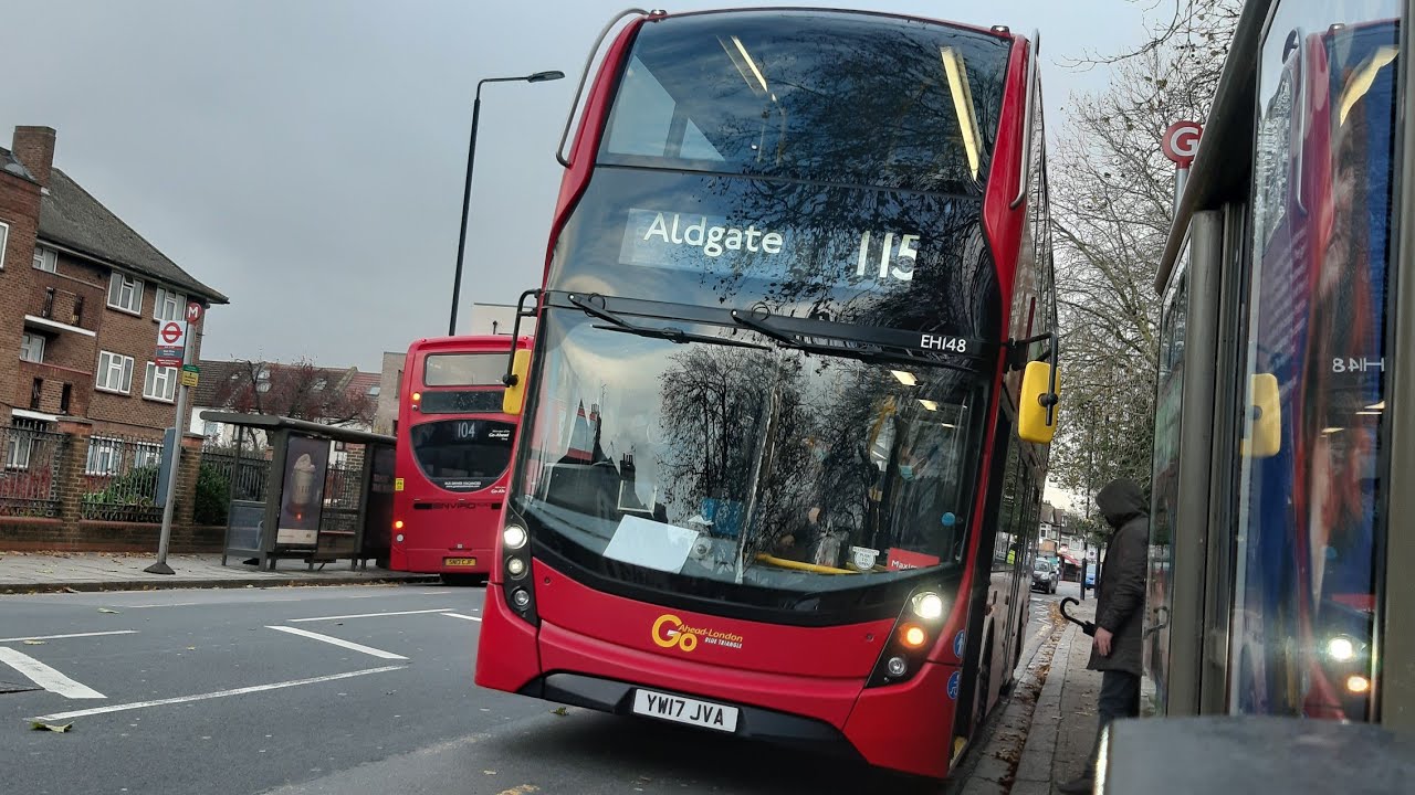 Advent Calendar Day 5. Full Ibus Visual. 115. Aldgate - East Ham, Central Park. YW17JUE. EH137.