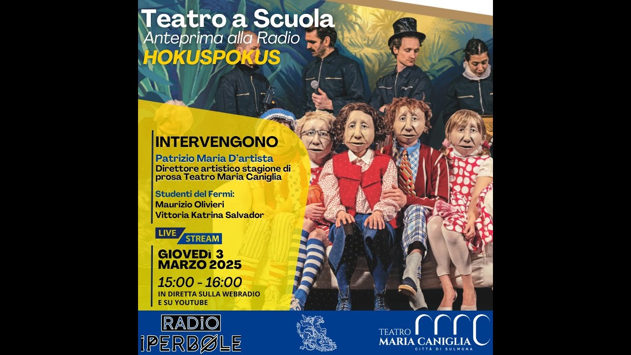 Teatro a scuola, anteprima alla radio: HOKUSPOKUS