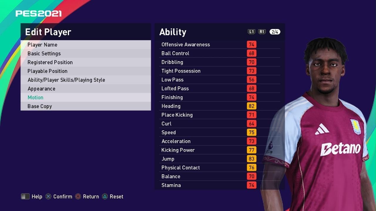 BRİAN  MADJO /SEASON-25/26 -PES 2021 -BASE COPY [ A. DISASI - FRANCE - CB - COPY ]
