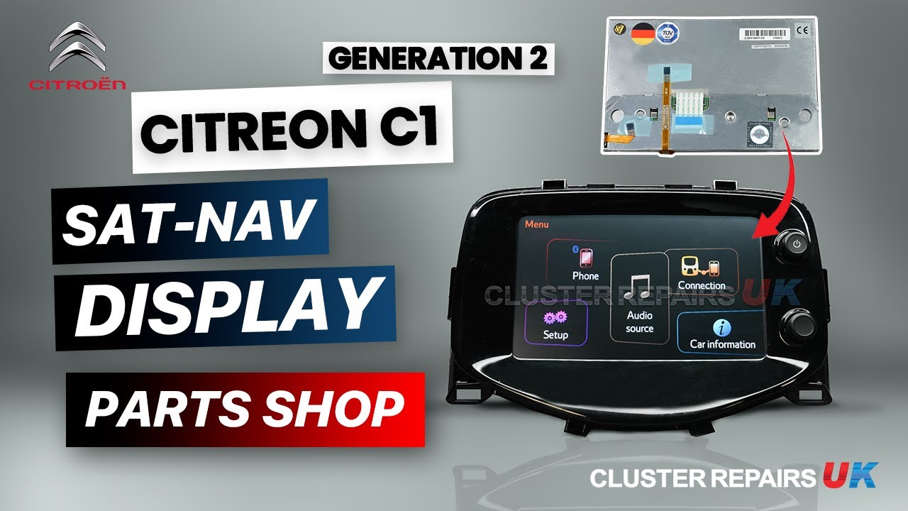 Citroen C1 Sat Nav Touchscreen Display Faulty? Spare Part - 2013 - 2021 Model 861400H020 Fixed!