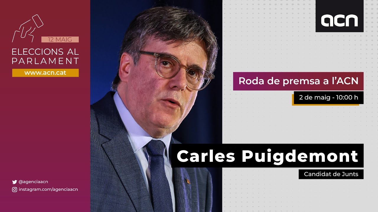 Roda de premsa a l'ACN de Carles Puigdemont