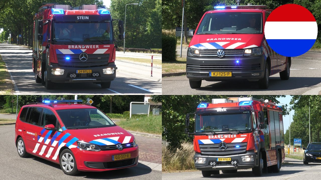 Brandweer met spoed onderweg naar grote brand (dak/tussenwoning) Tulpenlaan Geleen