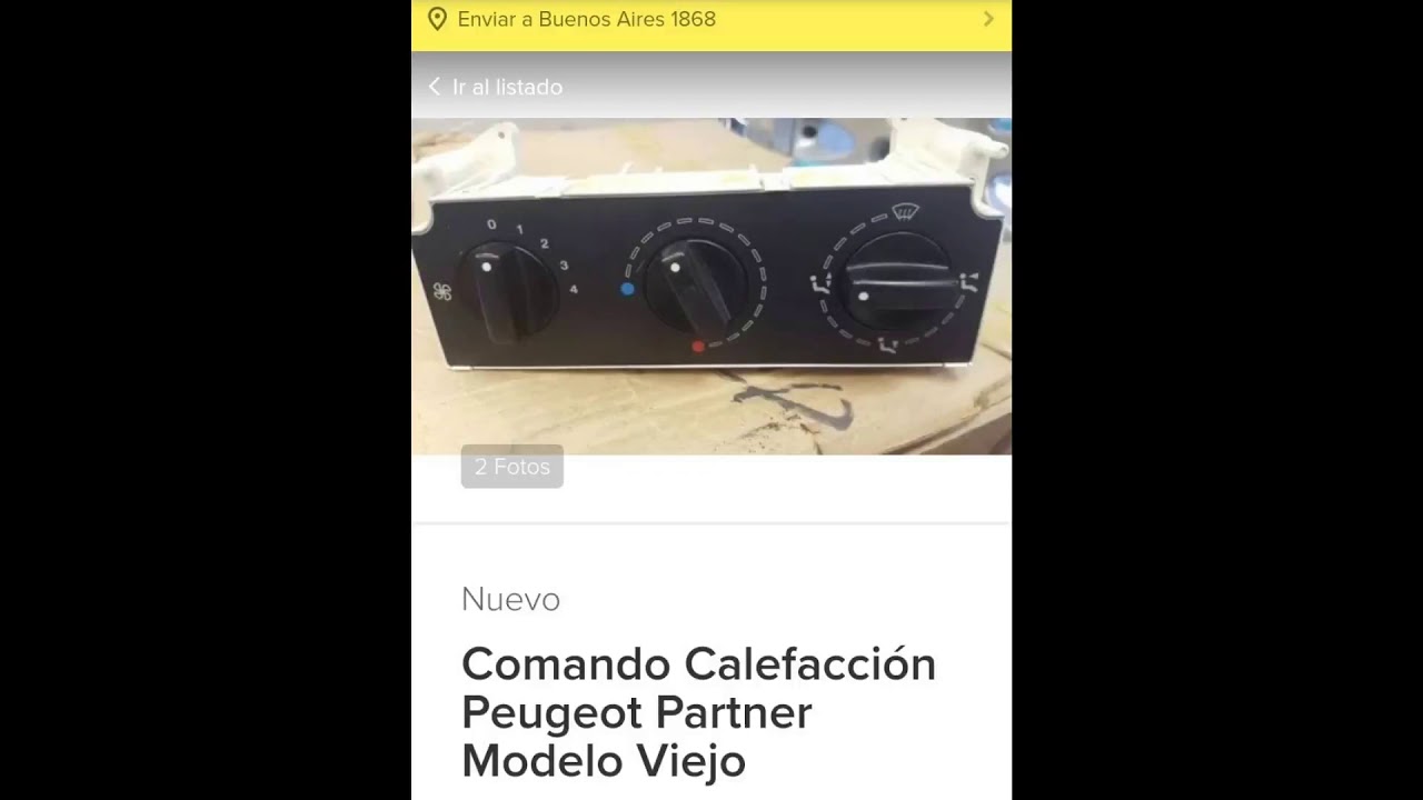 Calefacción partner y berlingo 1.9