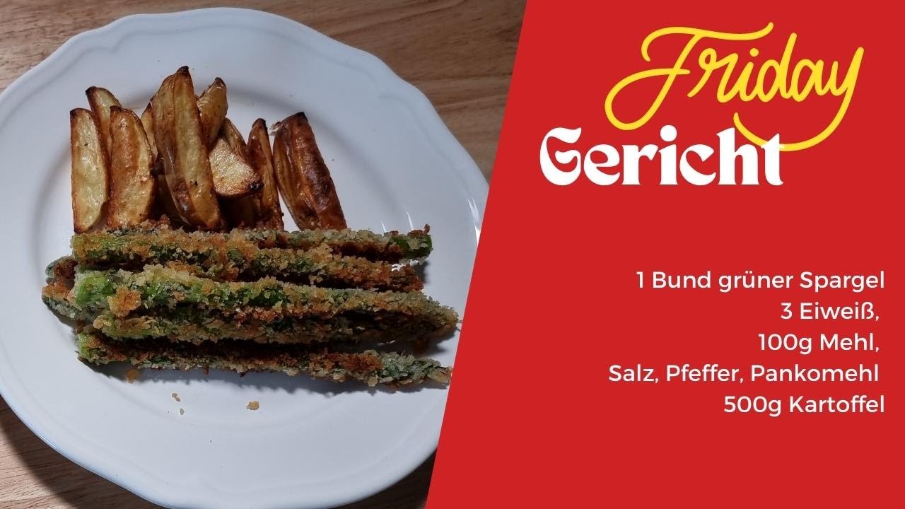 Panierter Spargel | eins der besten Spargel Rezepte | Grüner Spargel mit Wilde Kartoffeln