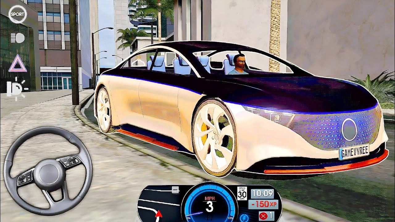 Driving Mercedes-Benz EQS HOT Luxury SEDAN in Driving Simulator 2025
