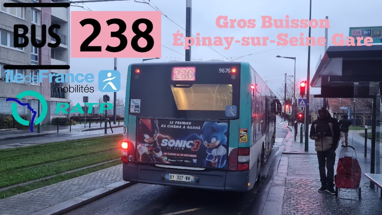 Bus 238 Ratp man lion s'city Le Trajet Entre Gros Buisson➡️Épinay-sur-Seine Gare