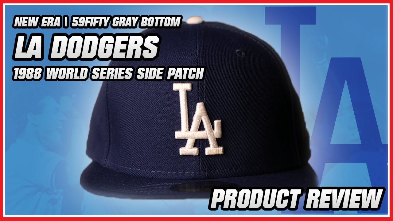 Dodgers Fitted Hat Gray Under Brim 59Fifty | 1988 World Series Hat | Dodgers Fitted Grey Bottoms