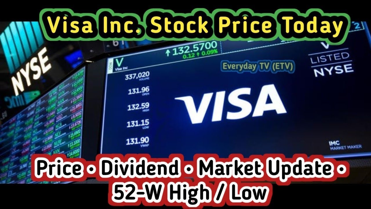 Visa Stock Today | V Price,Market Cap & Dividend Update | Dividend Stocks | V Stock Price | #fintech